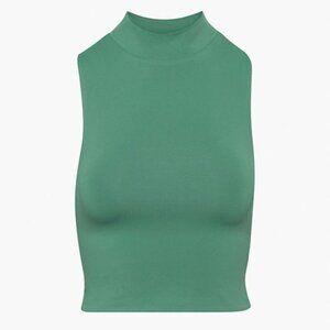 Babaton Aritzia Forest Green Contour Mockneck Tank Women, Size XXS